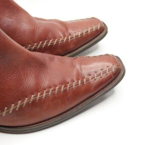 Pikolinos Women's Size 41 Brown Leather Knee High Point Toe Zip Up Heeled Boots - Picture 8 of 13